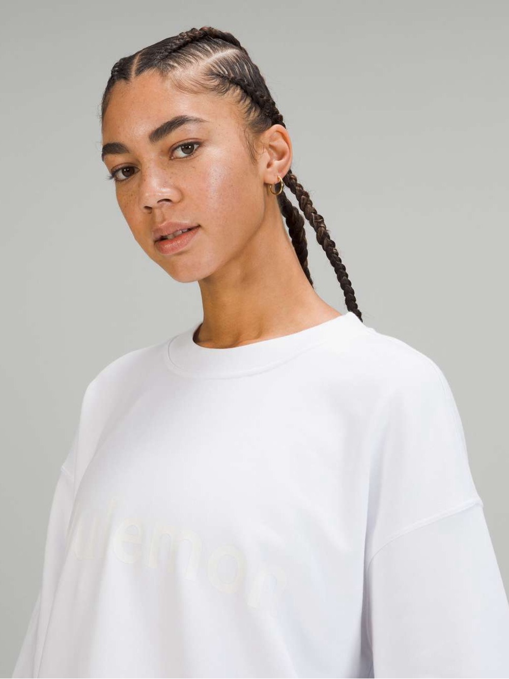 Lululemon Perfectly Oversized Crew *Graphic
White